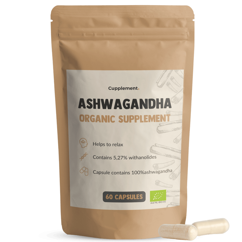 Aschwagandha Capsules Organic 500 mg pack shot front