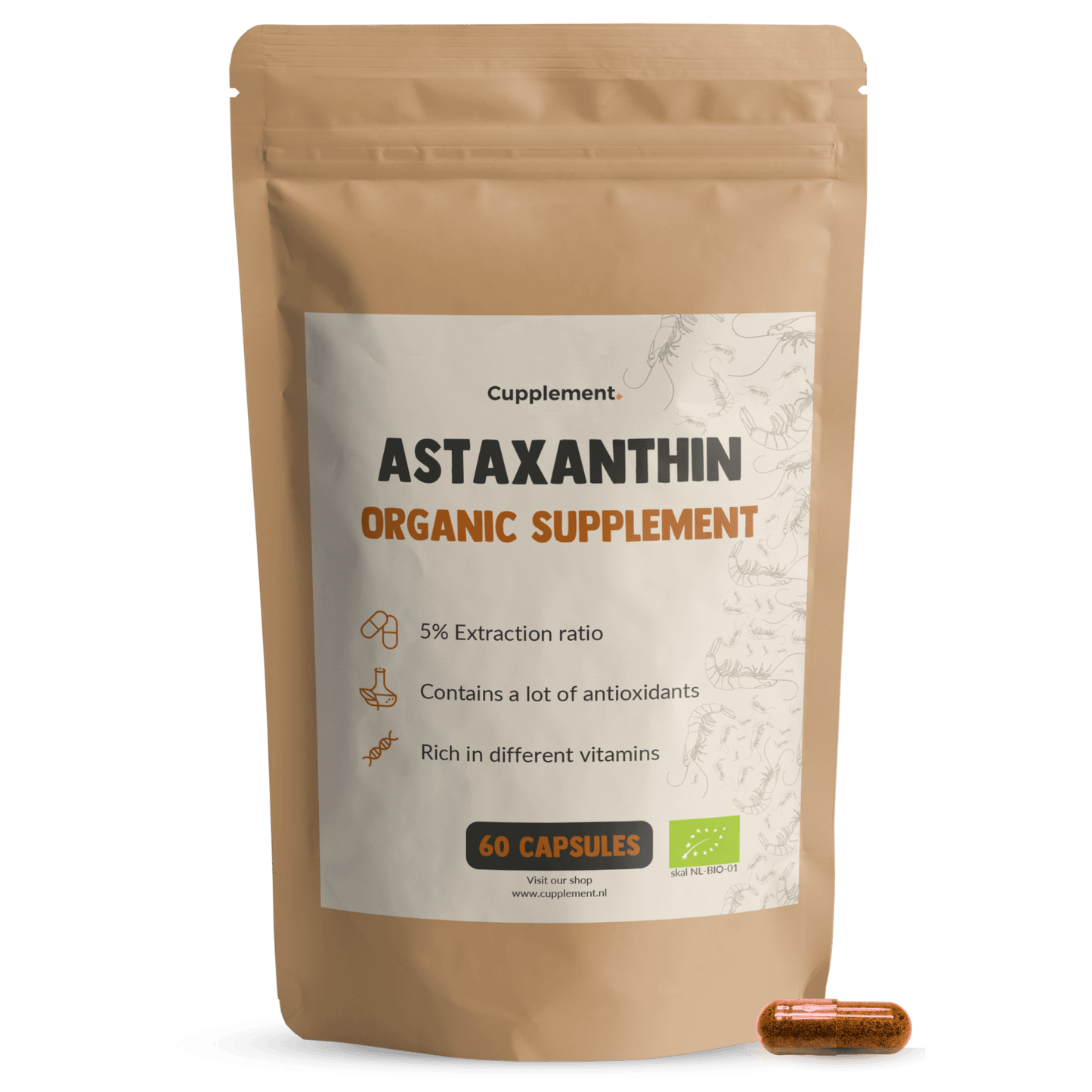 Astaxanthine Capsules Organic Cupplement Superfoods Supplement