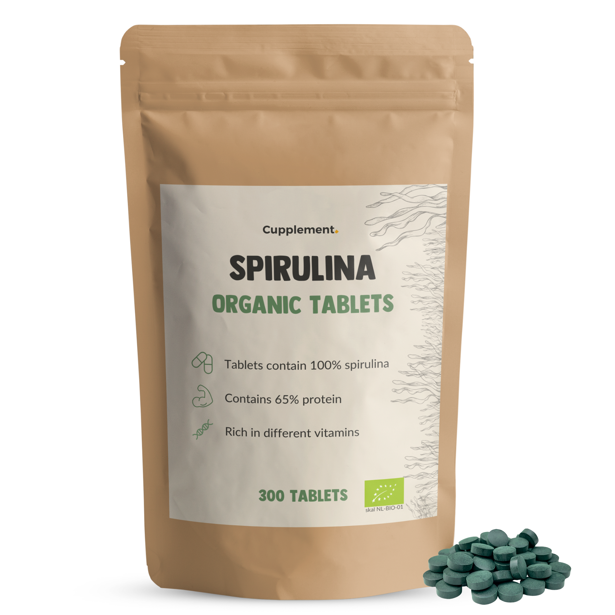Spirulina-Tabletten Bio