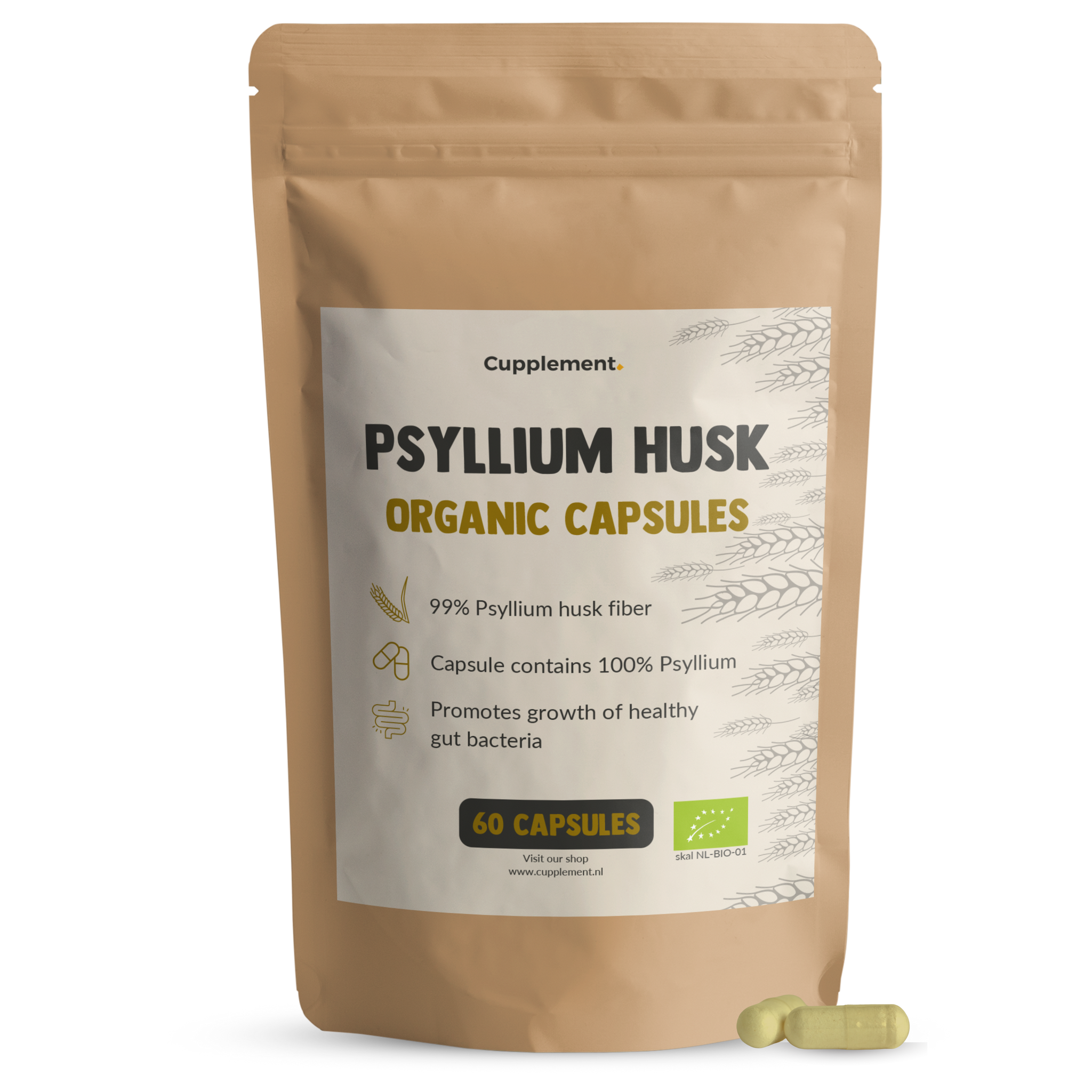 Psyllium Fiber Capsules Organic