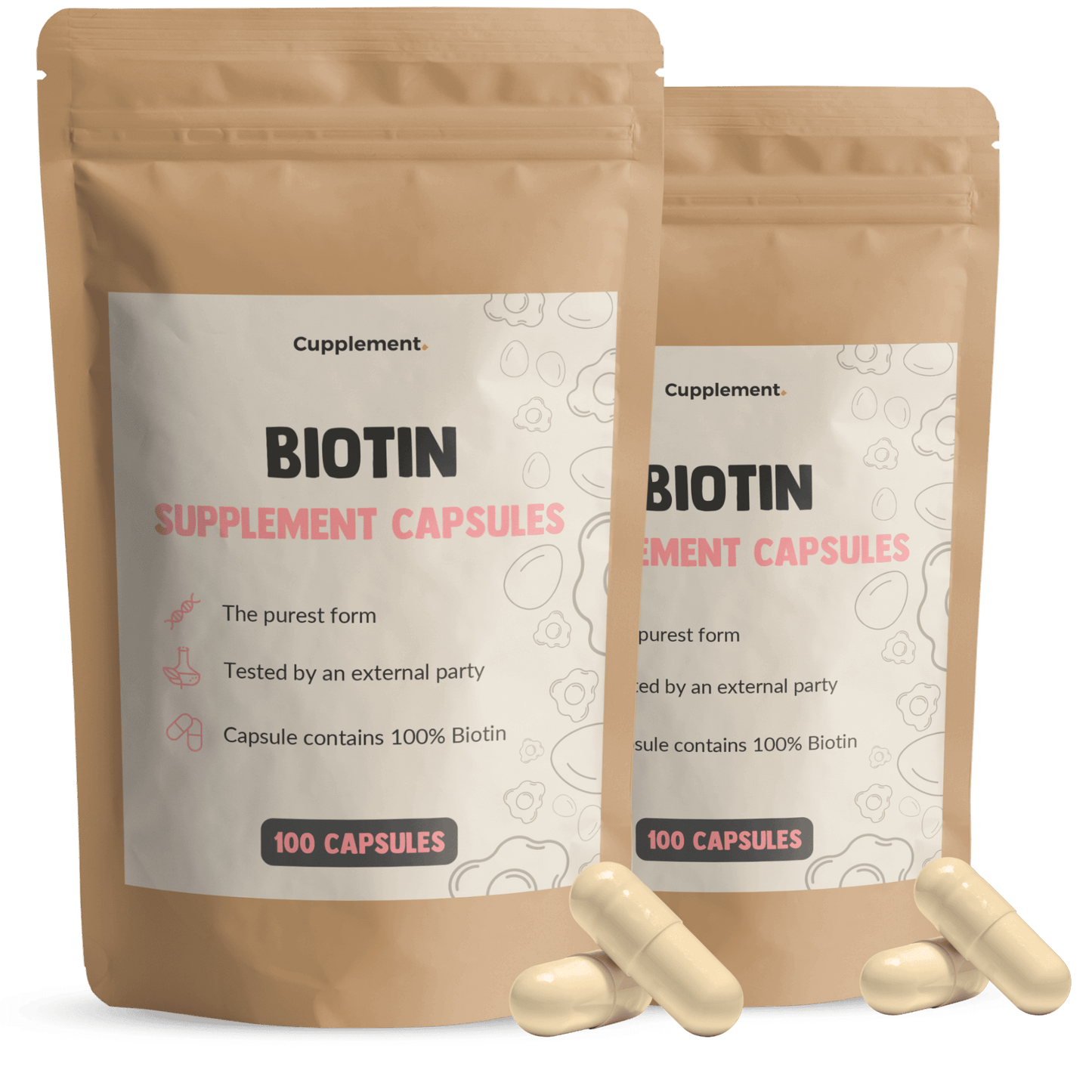 Biotine Capsules Cupplement Superfood Supplement