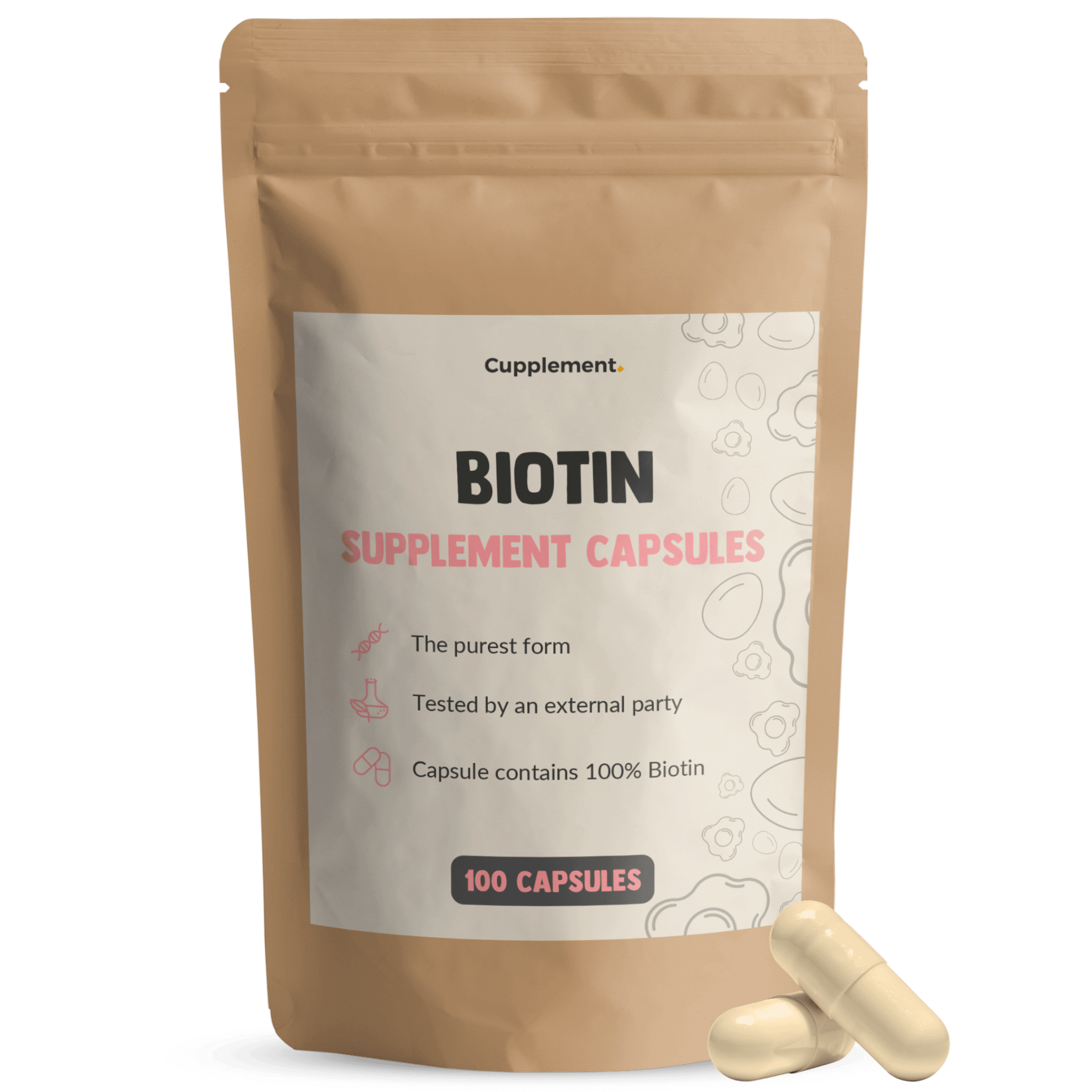 Biotin vitamin b8 capsules packshot front