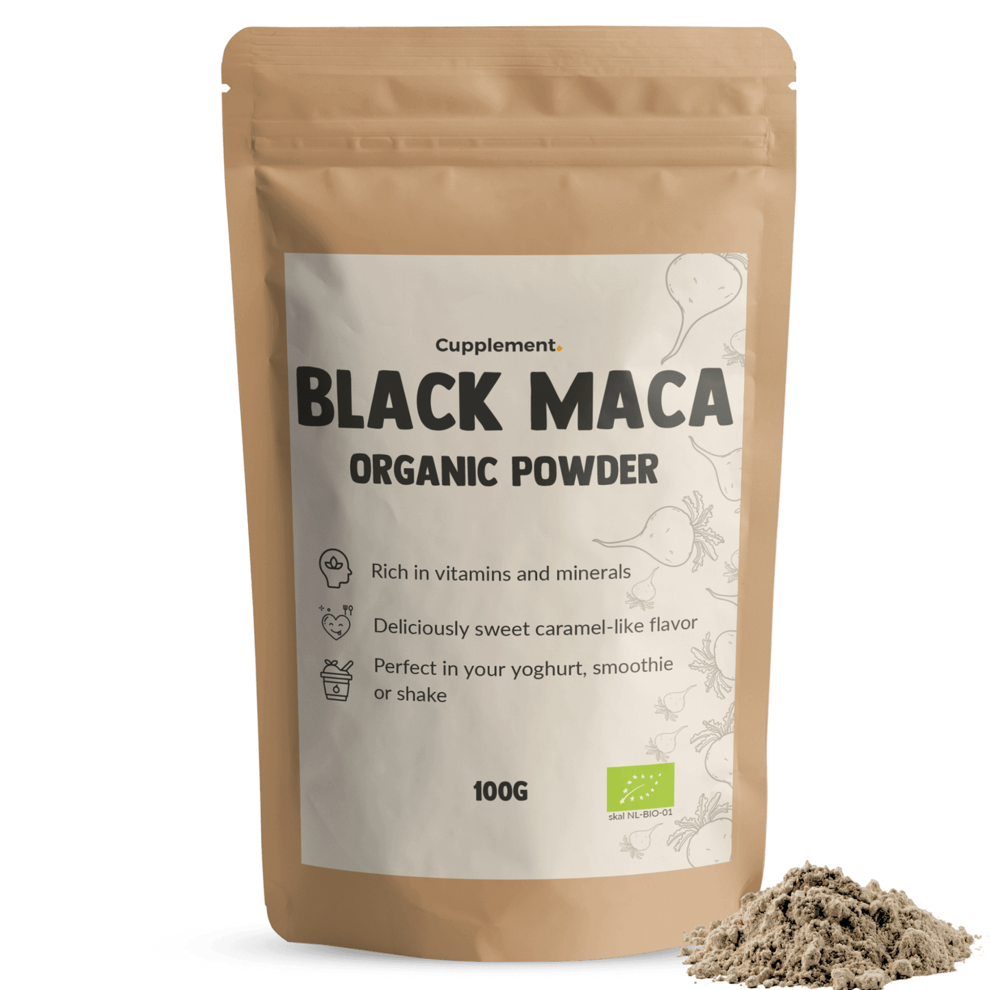 Black Maca Powder Organic Cupplement Superfood Supplement