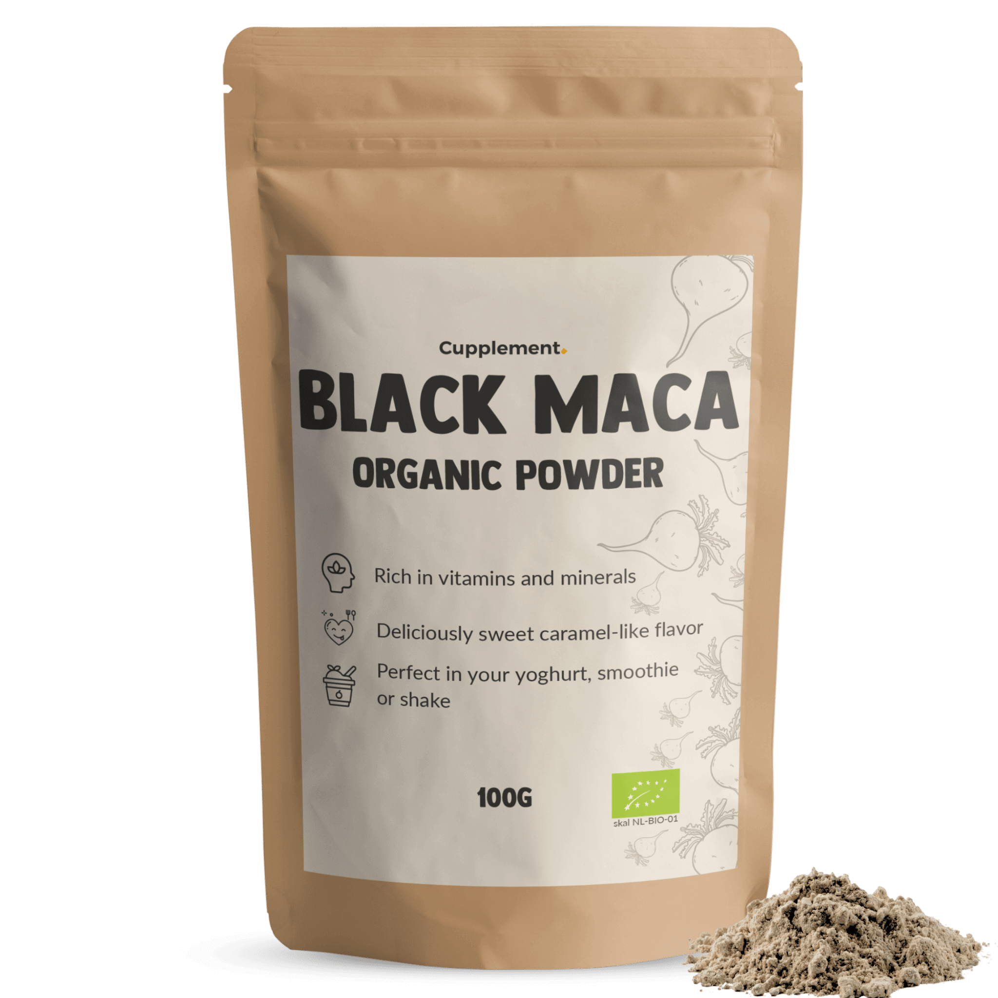 Black Maca Powder Organic Cupplement Superfood Supplement