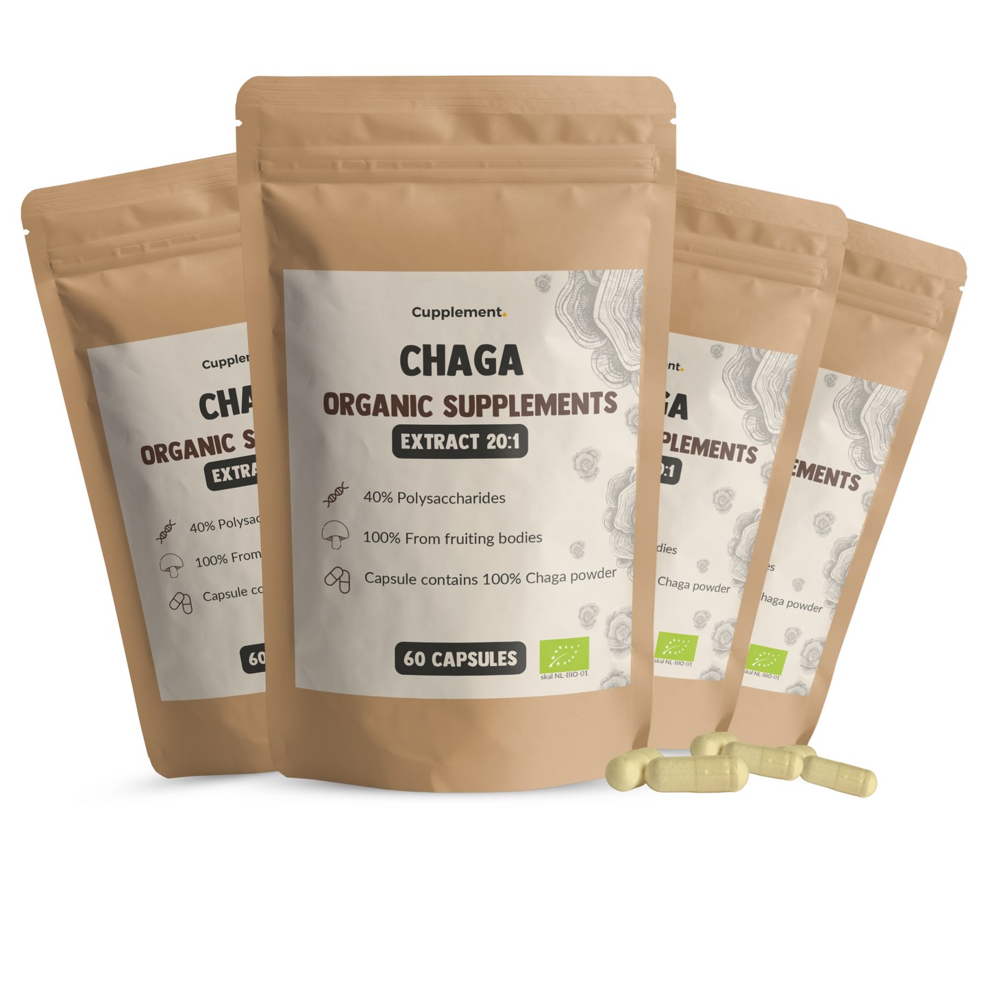 Extrait de Chaga Capsules 400 mg BIO