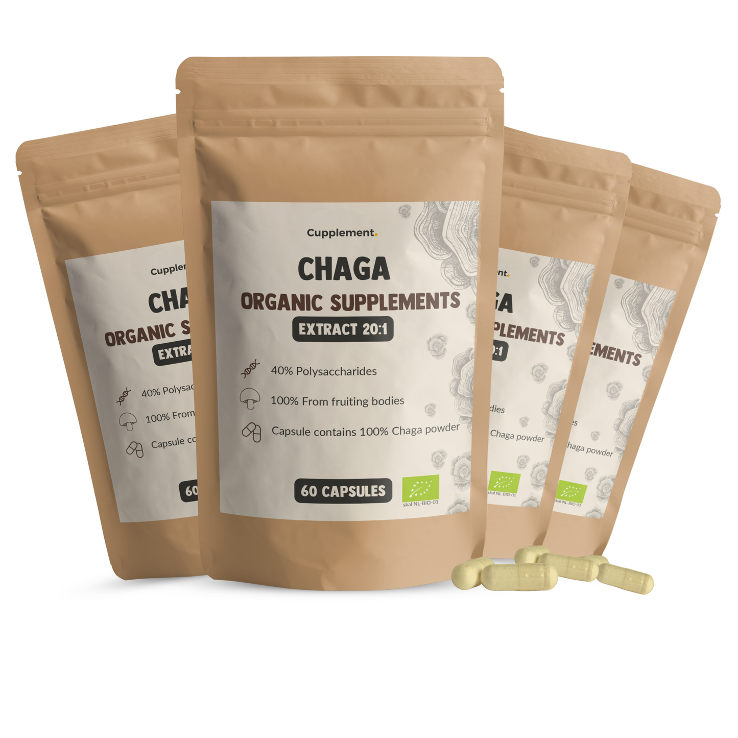 Chaga Extrakt Kapseln 400 mg BIO