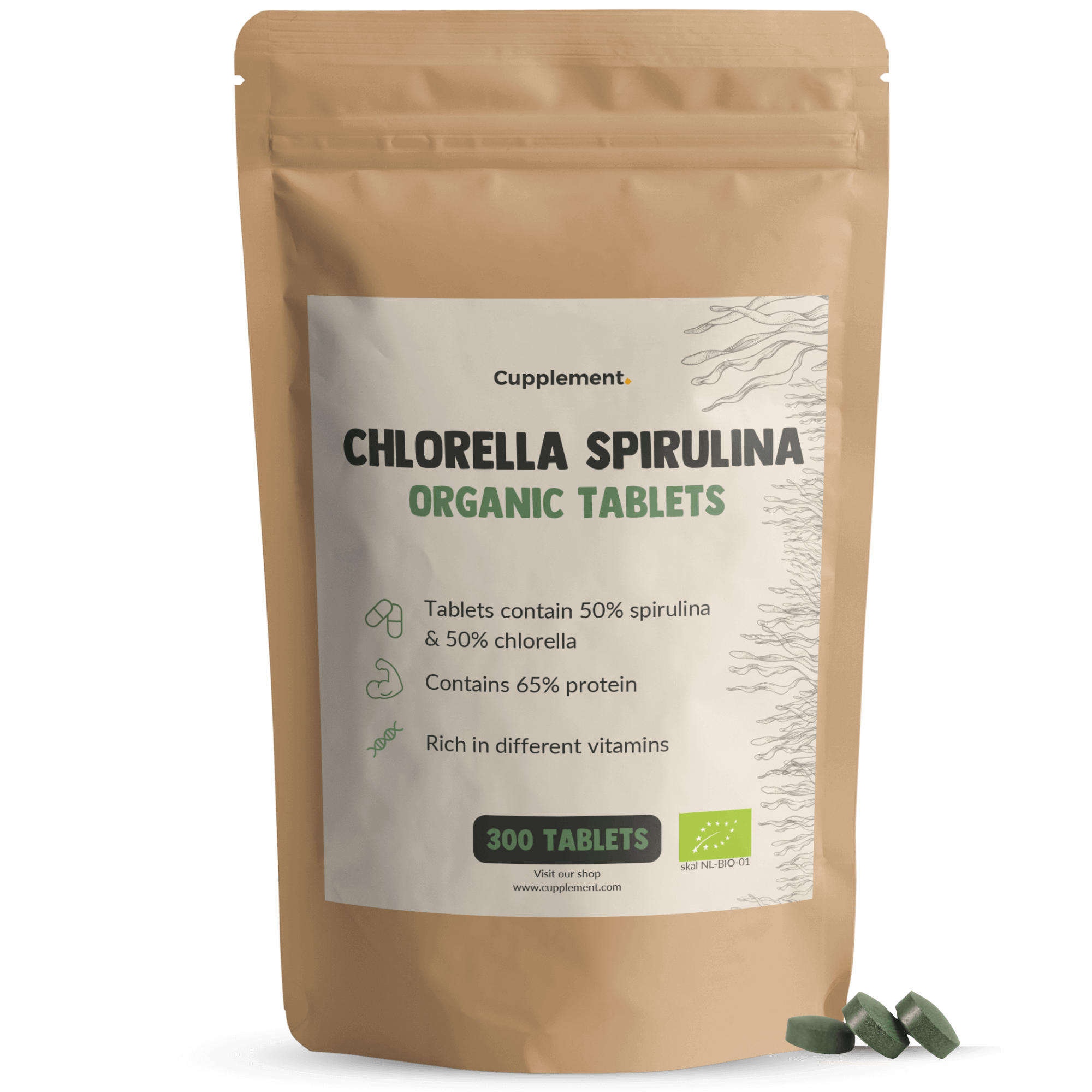 Chlorella Spirulina Tabletten Organic Cupplement Superfoods Supplement