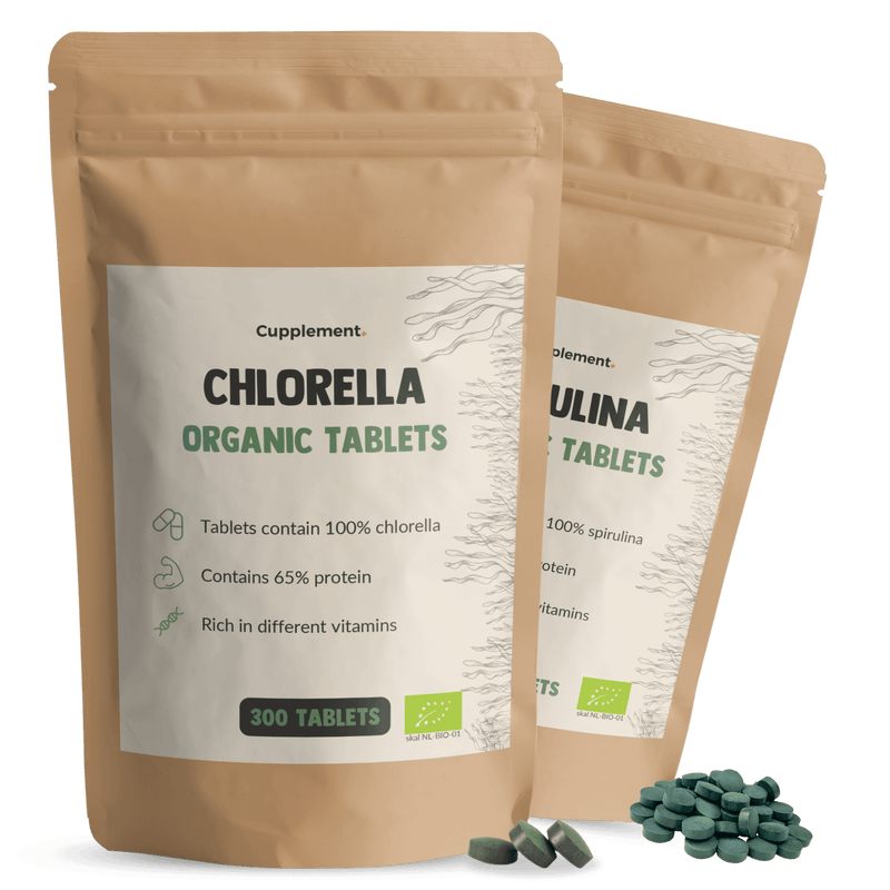 Chlorella Spirulina Tabletten Organic Cupplement Superfood Supplement