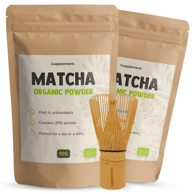 Matcha Thee En Matcha Klopper Organic Cupplement Superfood Supplement