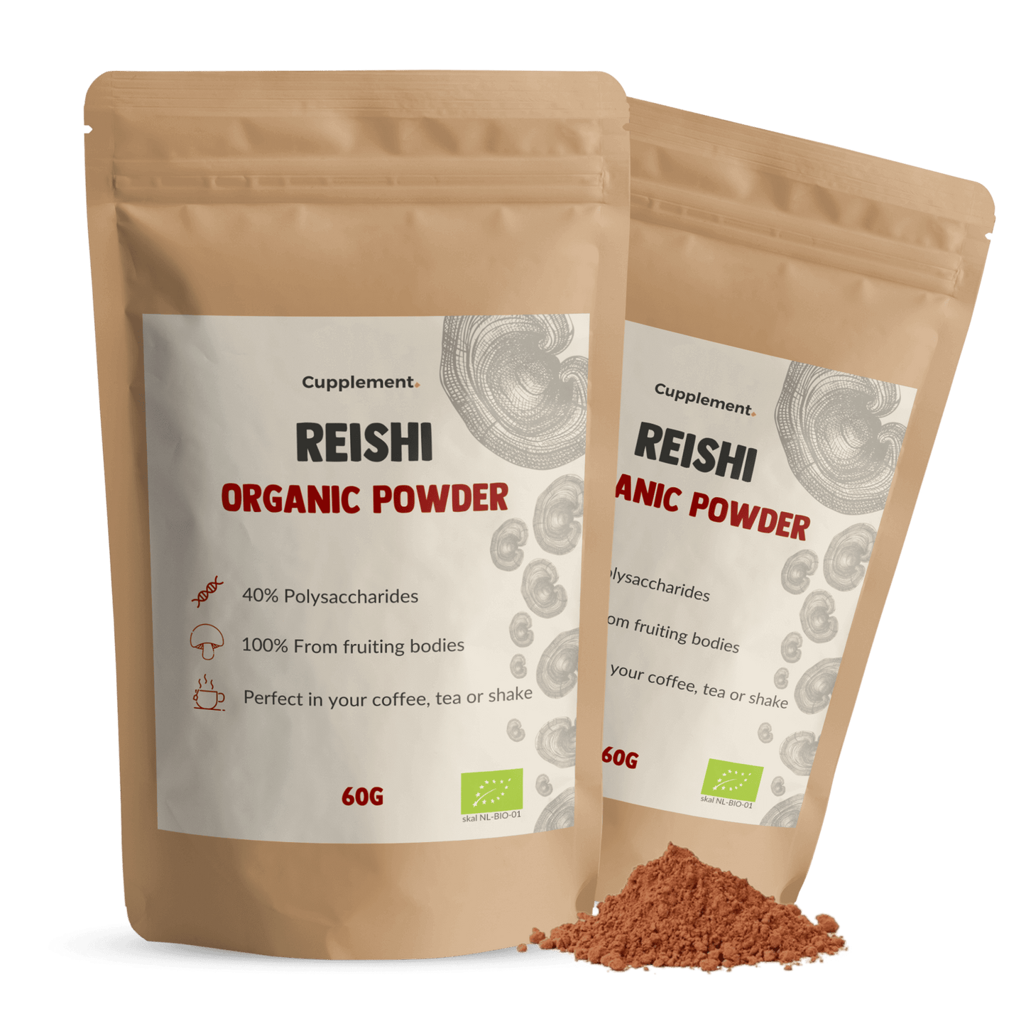 Reishi Powder Organic Cupplement Superfood Supplement