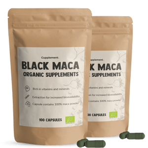 Black Maca Capsules Organic Cupplement Superfood Supplement