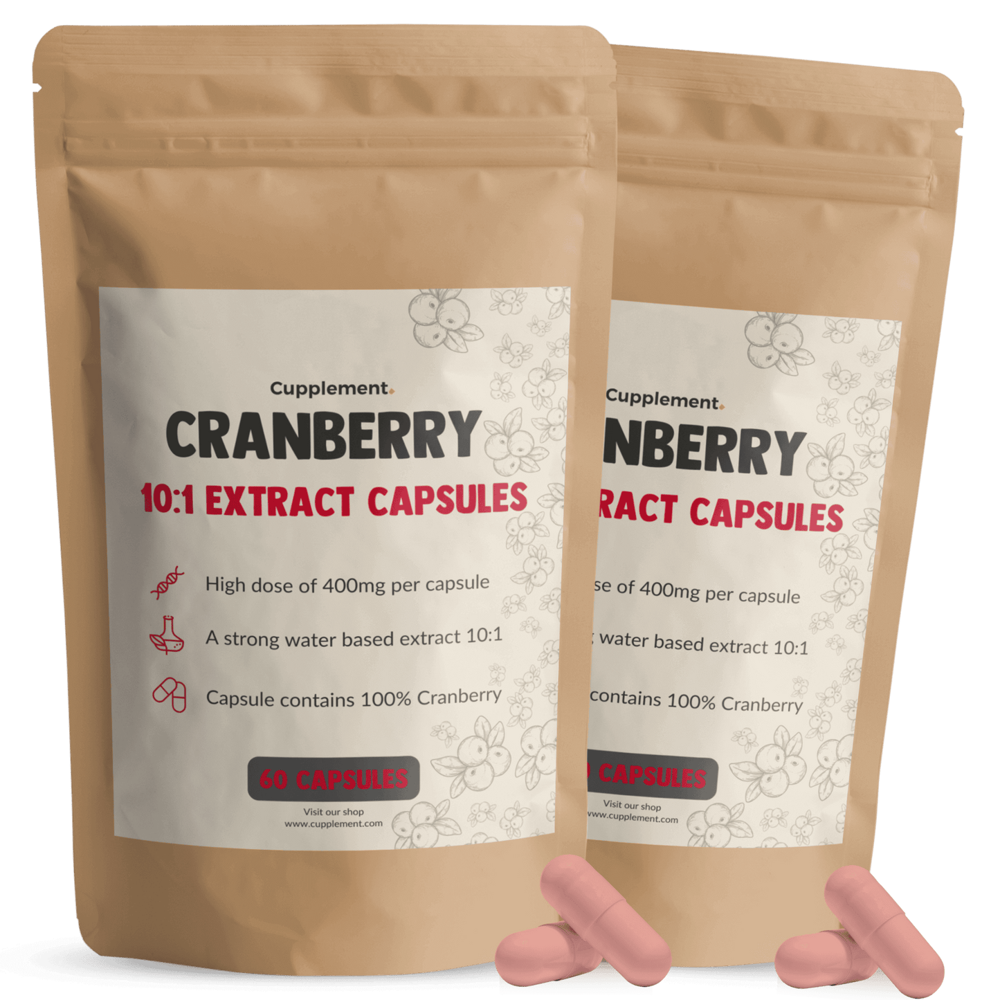 Cranberry Capsules Cupplement Superfood Supplement