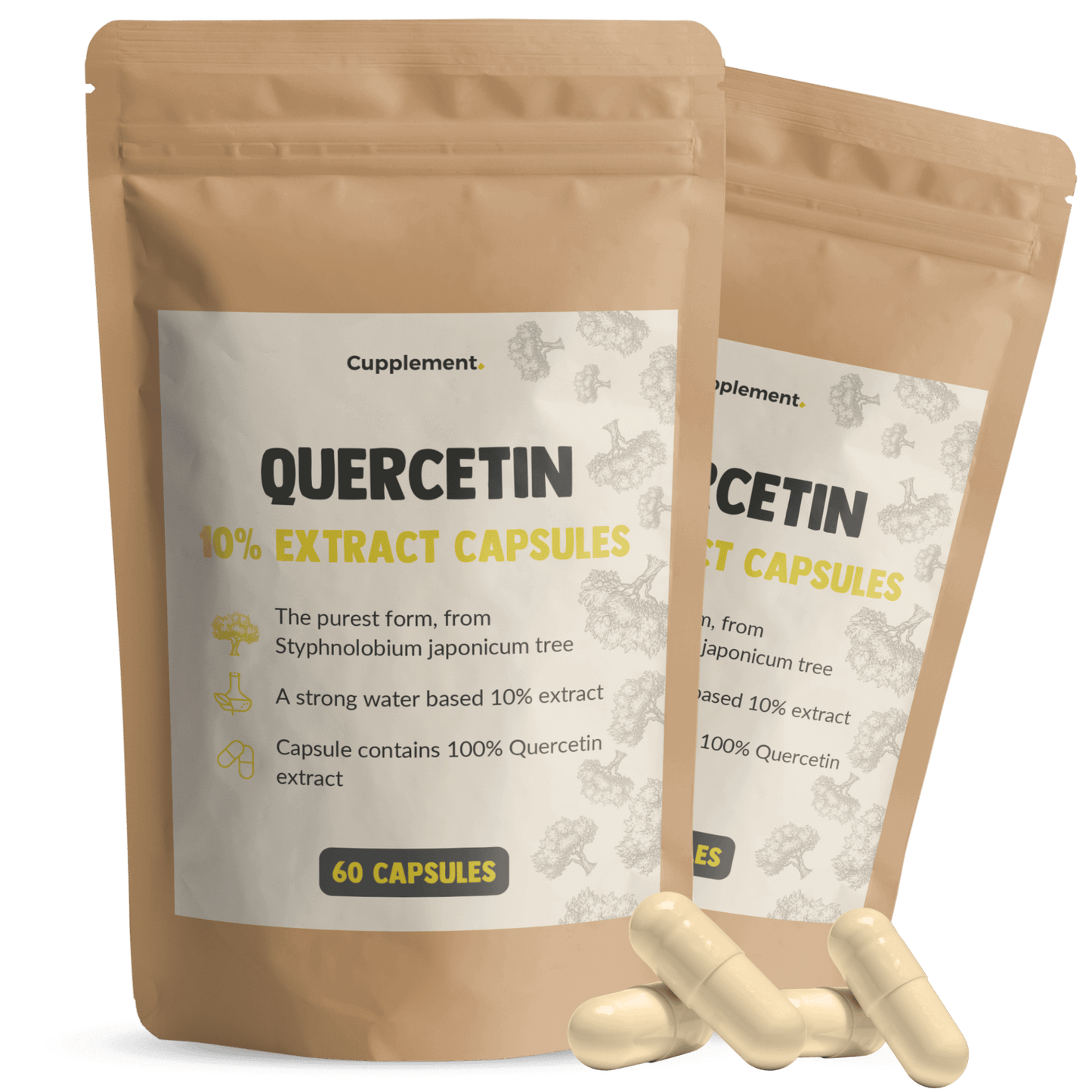 Quercetin Capsules Extract Cupplement Superfood Supplement