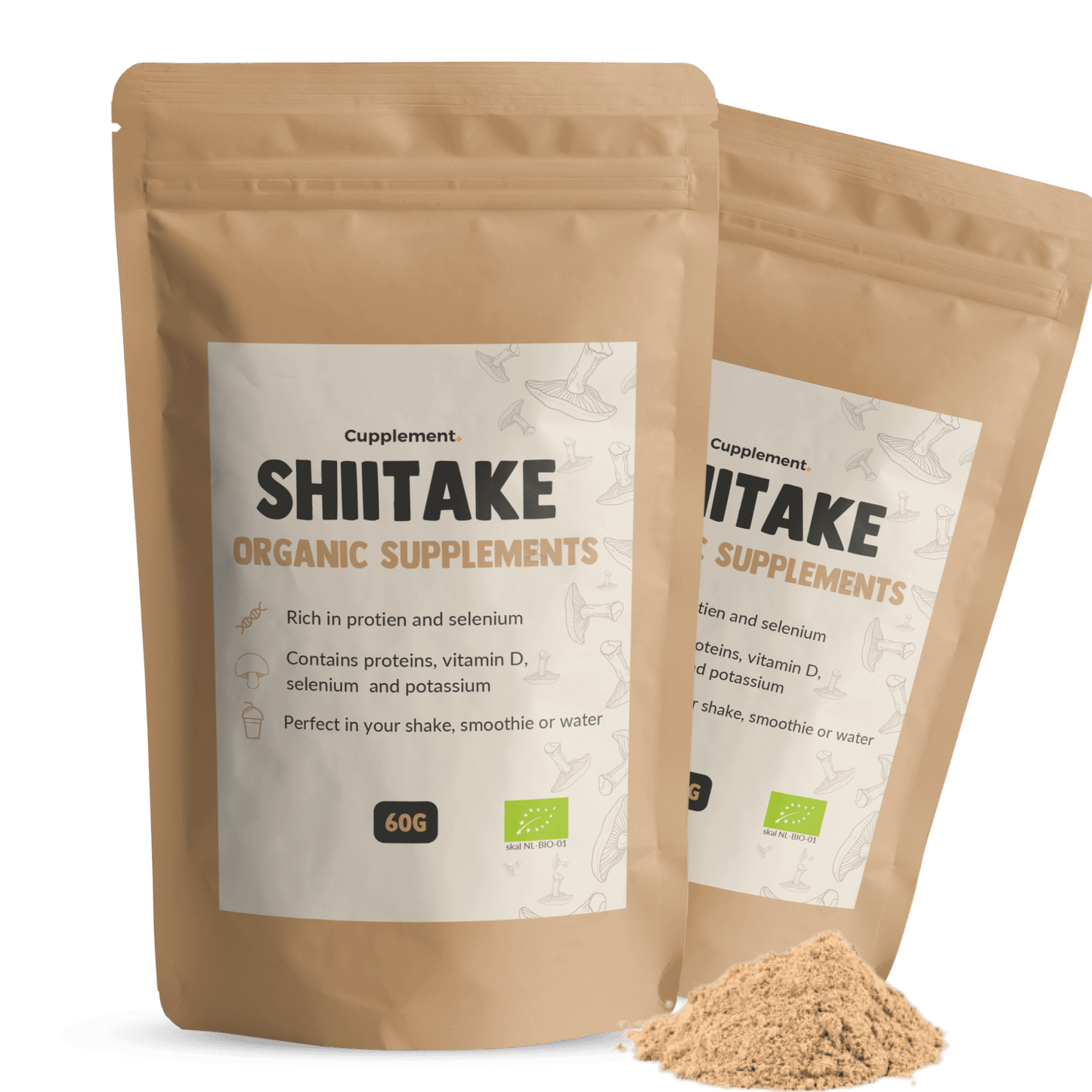 Shiitake Powder Organic Cupplement Superfood Supplement