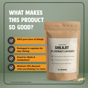 Shilajit Extract (5%) Capsules 500 mg