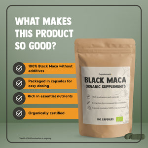 Schwarze Maca Kapseln 500 mg Bio