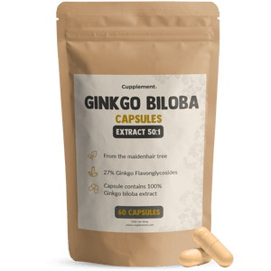 Ginko Biloba Extract Capsules Cupplement Superfood Supplement