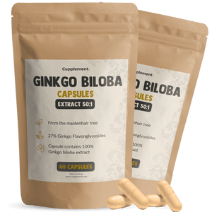 Ginko biloba capsules extract cupplement superfood supplement