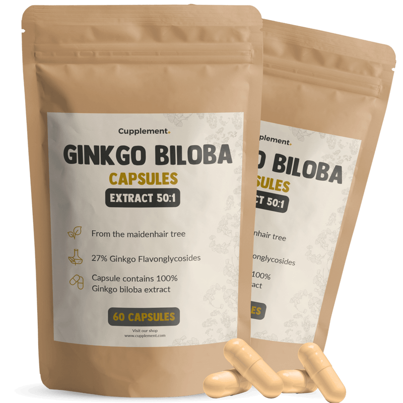 Ginko biloba capsules extract cupplement superfood supplement