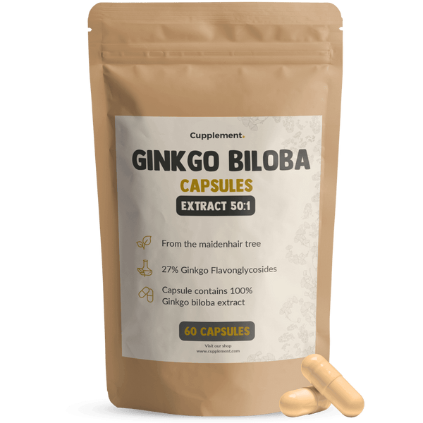 Ginko Biloba capsules 120 mg | 60 Capsules | Vegan | Cupplement