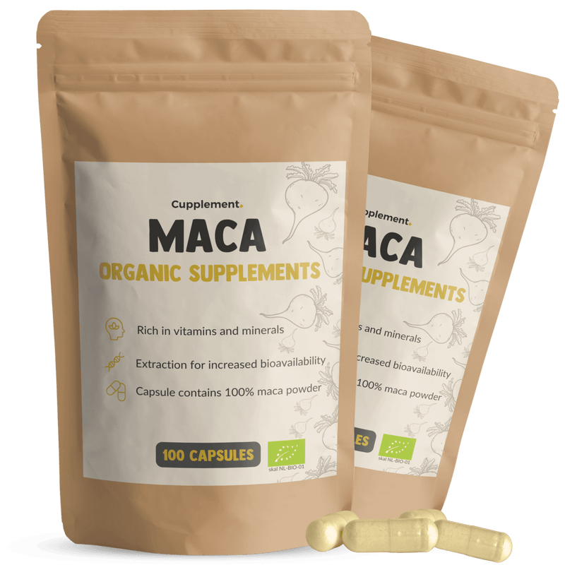 Maca powder capsules organic combipack