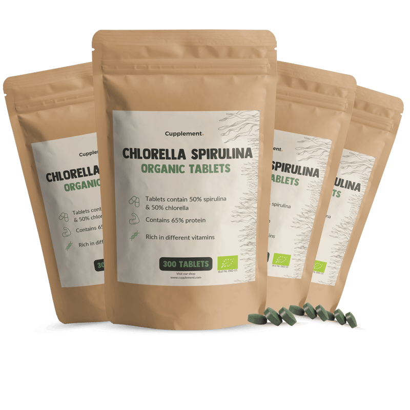 Chlorella Spirulina Tabletten Organic Cupplement Supplement Superfood