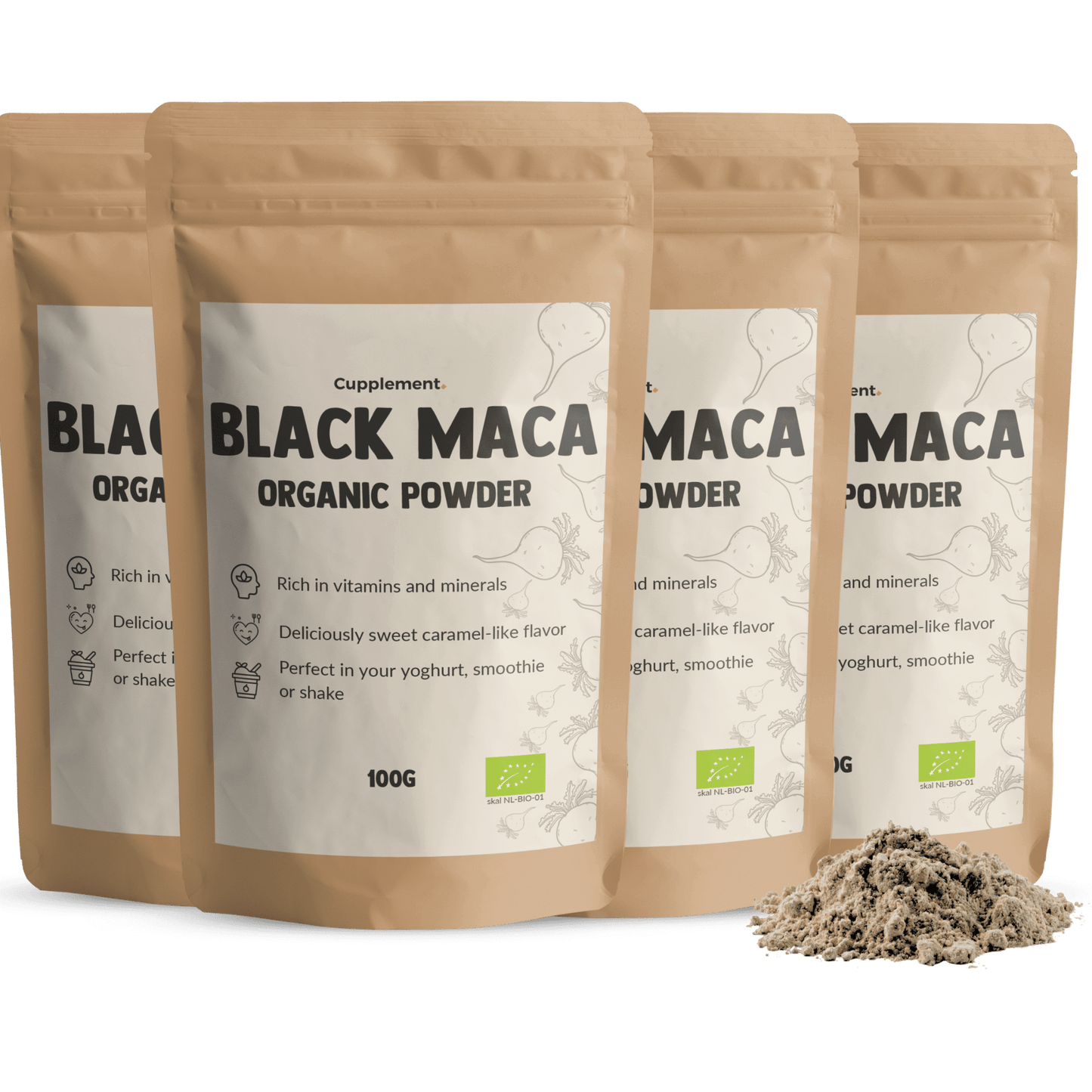 Black Maca Powder Organic Cupplement Superfood Supplement