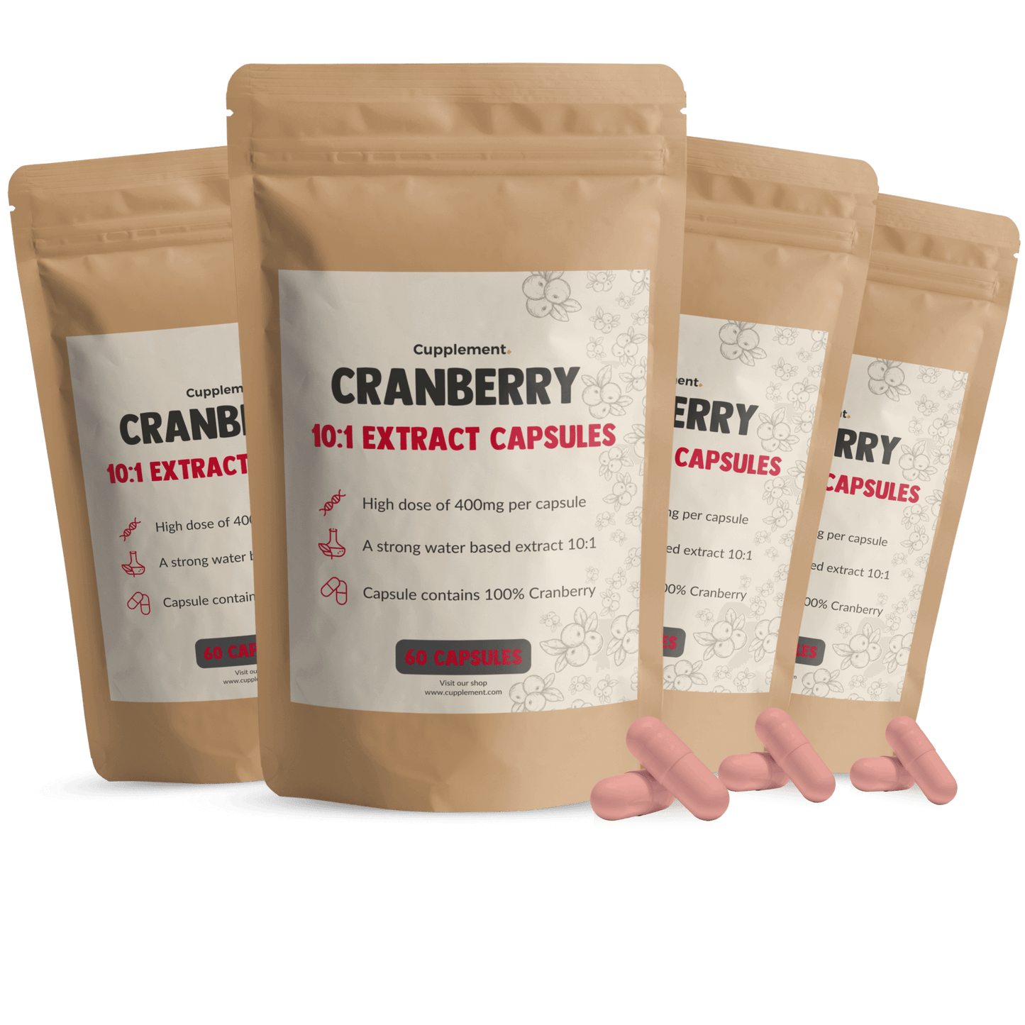 Cranberry Capsules Cupplement Superfood Supplement