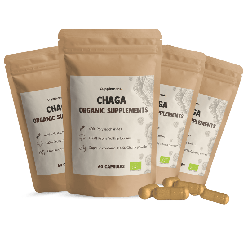 Chaga Capsules Organic Cupplement Superfoods Supplement