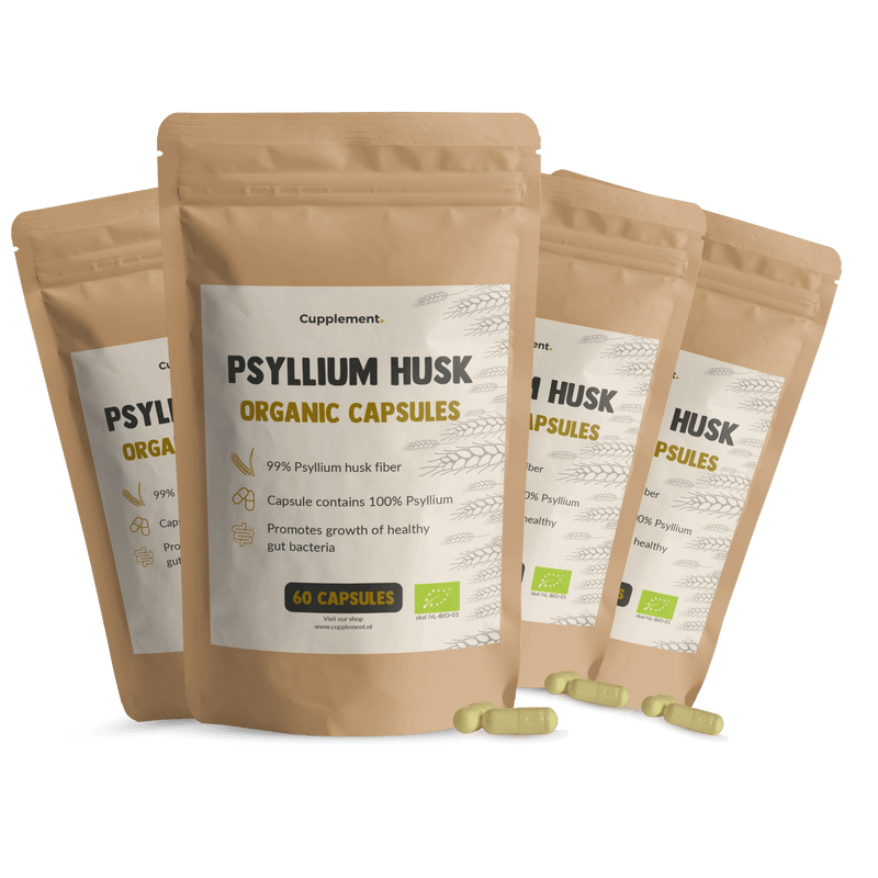 Psyllium Husk Capsules Organic Cupplement Superfood Supplement