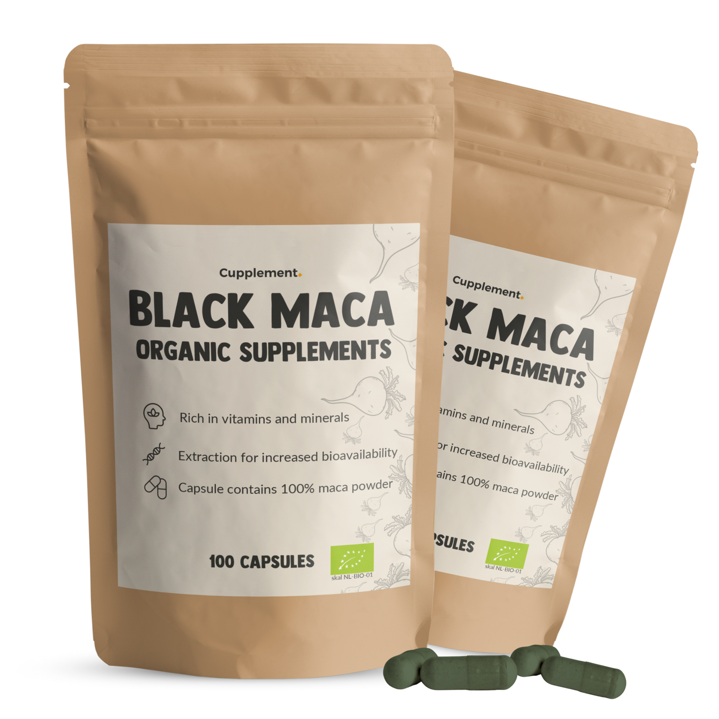 Zwarte Maca Capsules Biologisch