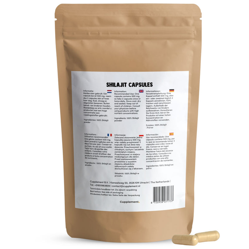 Shilajit Extract (5%) Capsules 500 mg