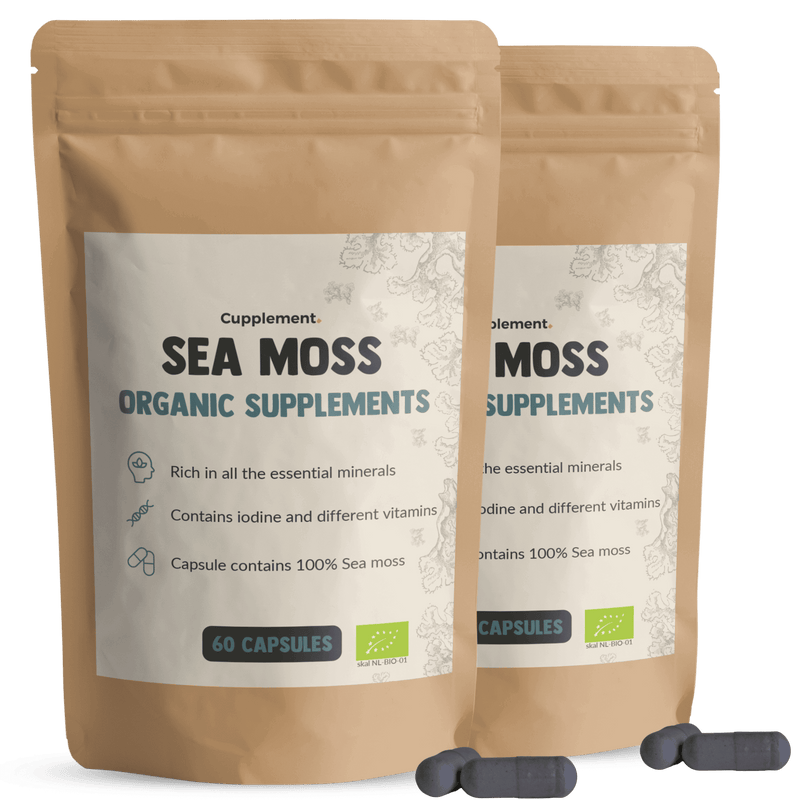 Cupplement Sea Moss Capsules Organic Zeemos combi pack packshot front