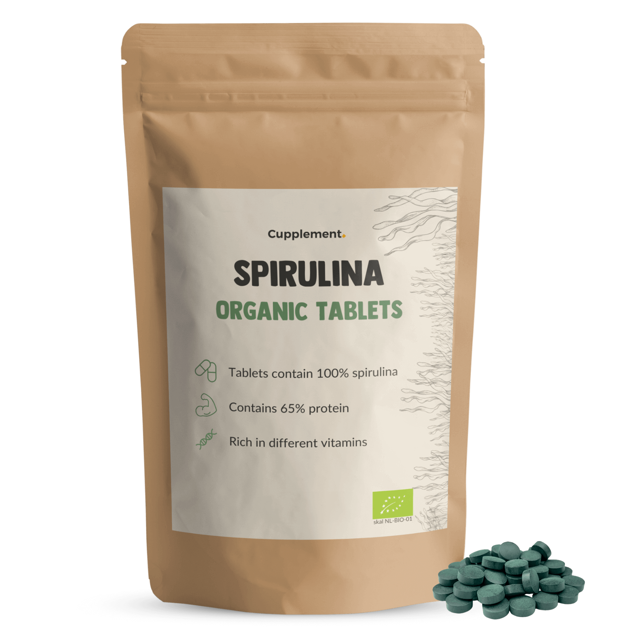 Spiruline en comprimés 500 mg Biologique