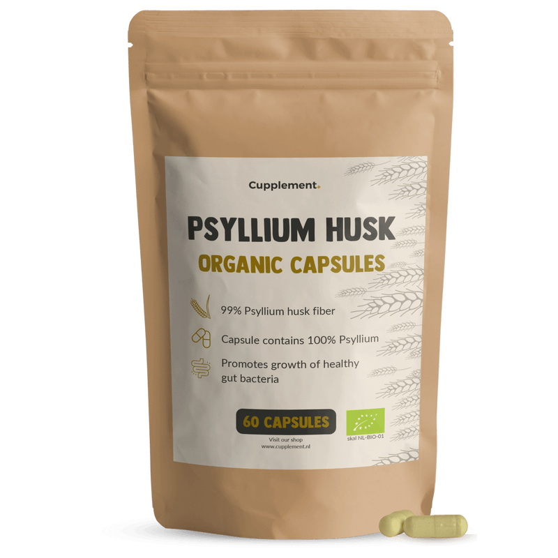 Psyllium Husk Capsules Organic Cupplement Superfood Supplement