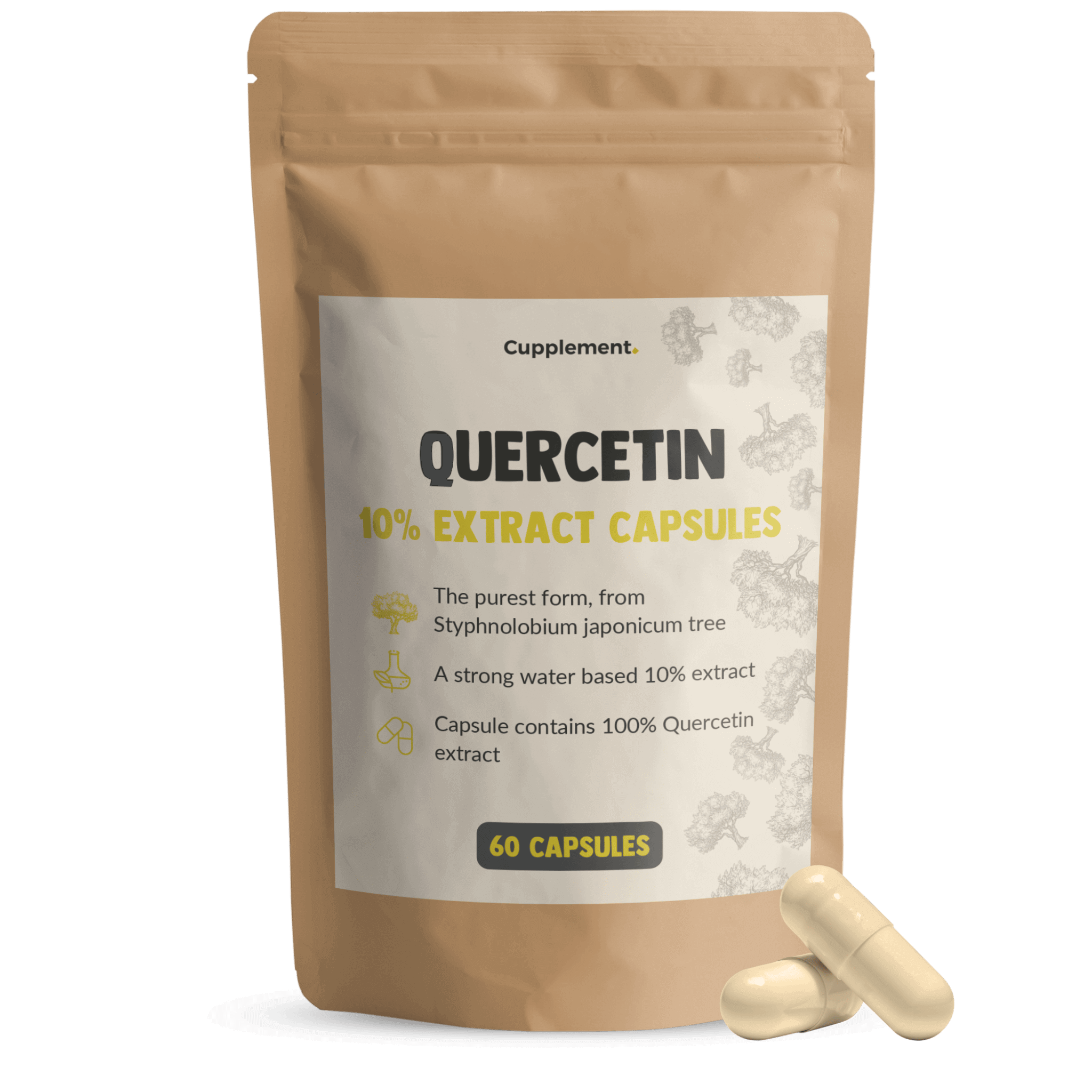 Quercetin Capsules Extract Cupplement SUperfood Supplement