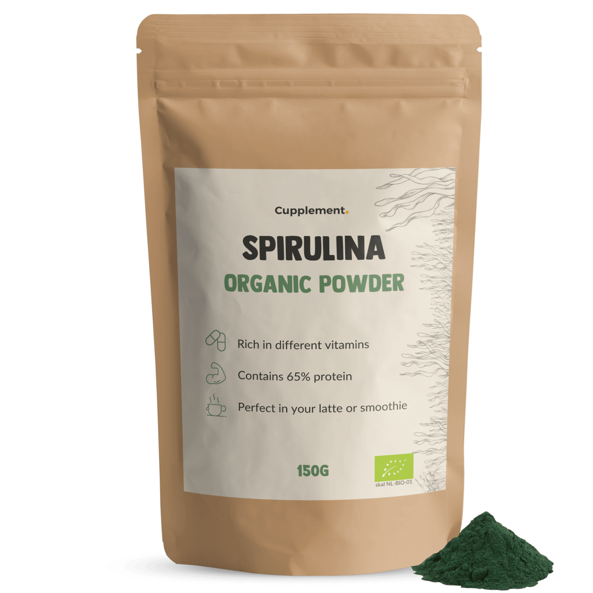 Spirulina Powder Organic Cupplement Superfood Supplement