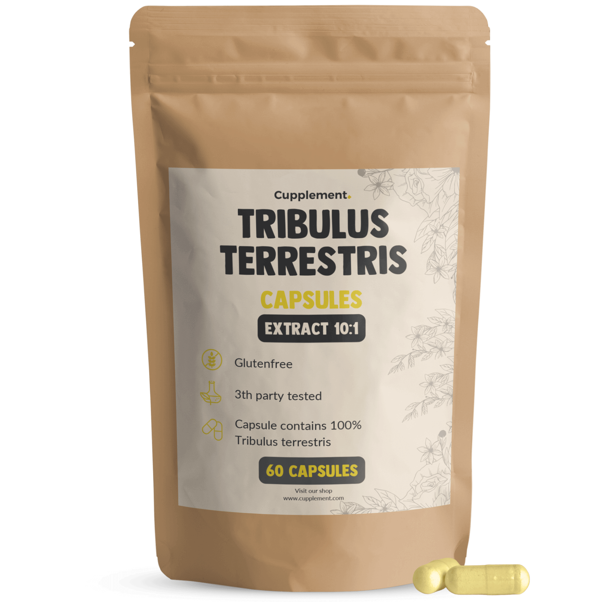 Tribulus Terrestris Extract Capsules Cupplement Superfood Supplement