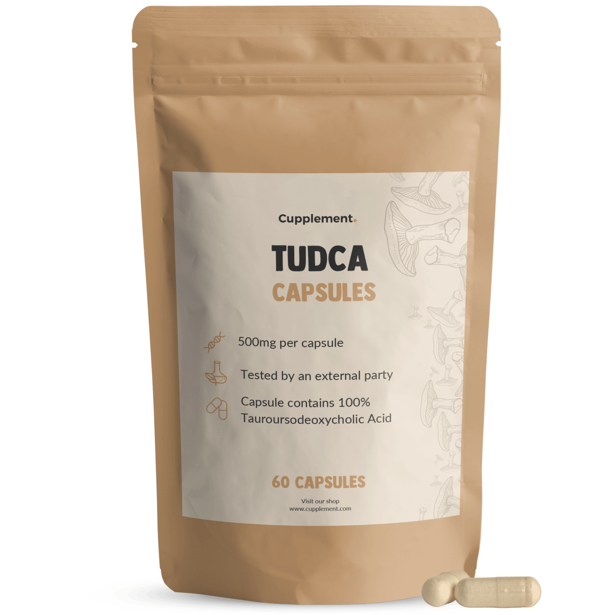 Tudca Tauroursodeoxycholzuur Capsules Cupplement Supplement Superfood