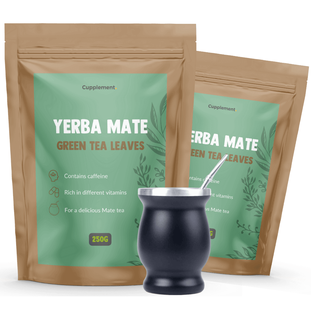 Yerba Mate Bombilla Set Cupplement Superfood Supplement