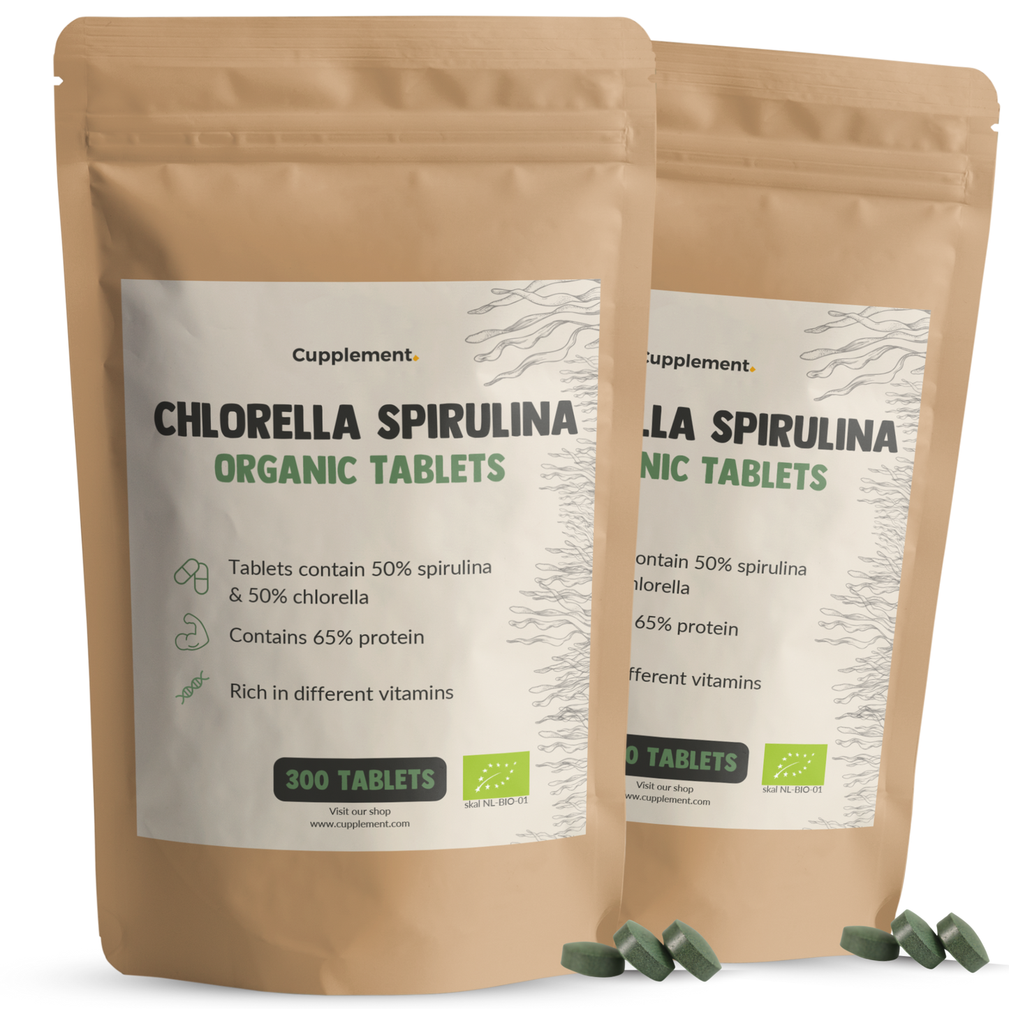 Spirulina Chlorella Tabletten 500 mg Bio