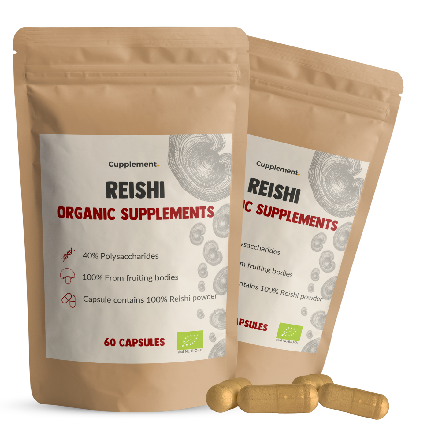 Reishi Capsules 500 mg Organic